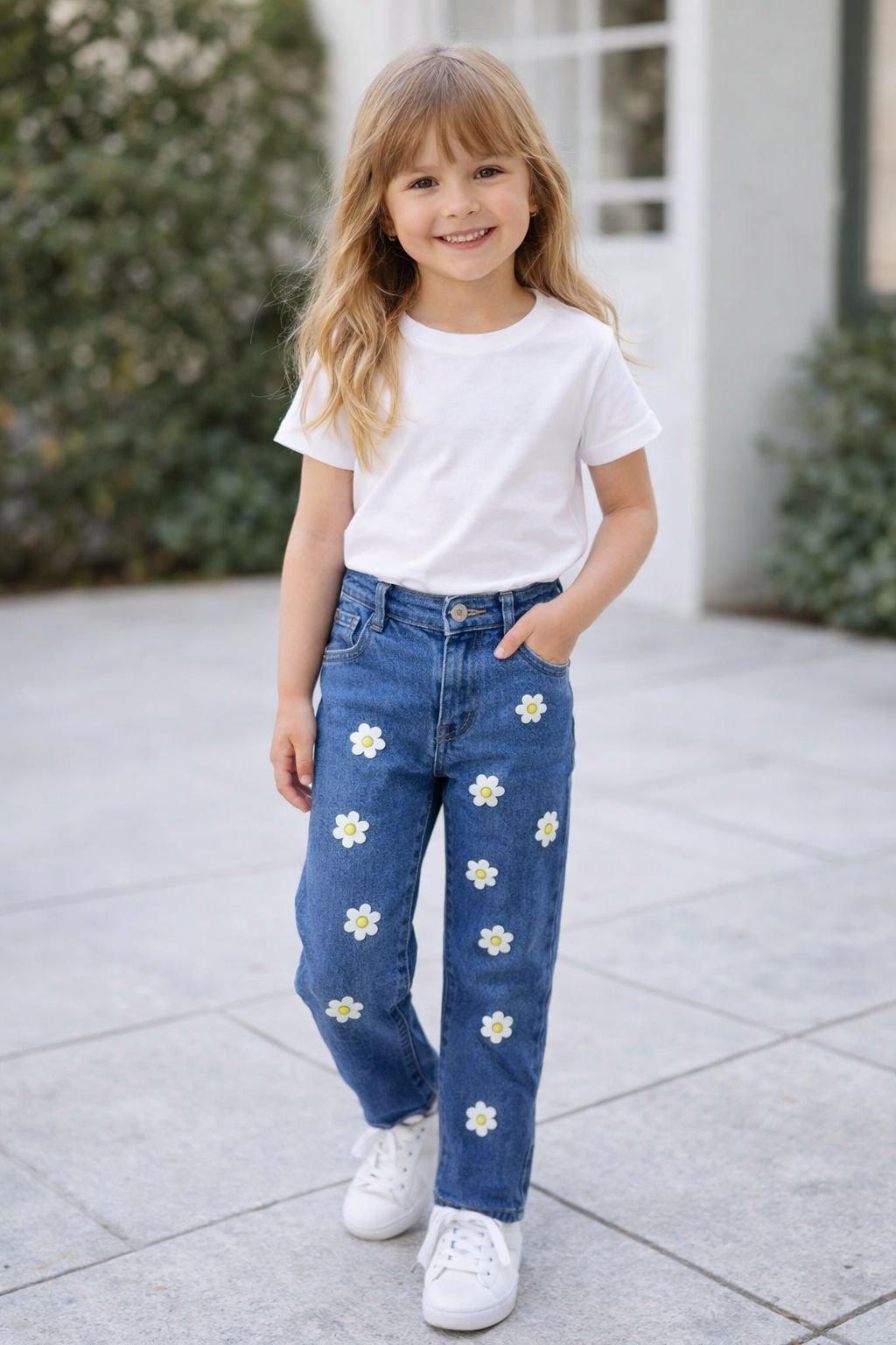 Kids Floral Jeans Manufacturer